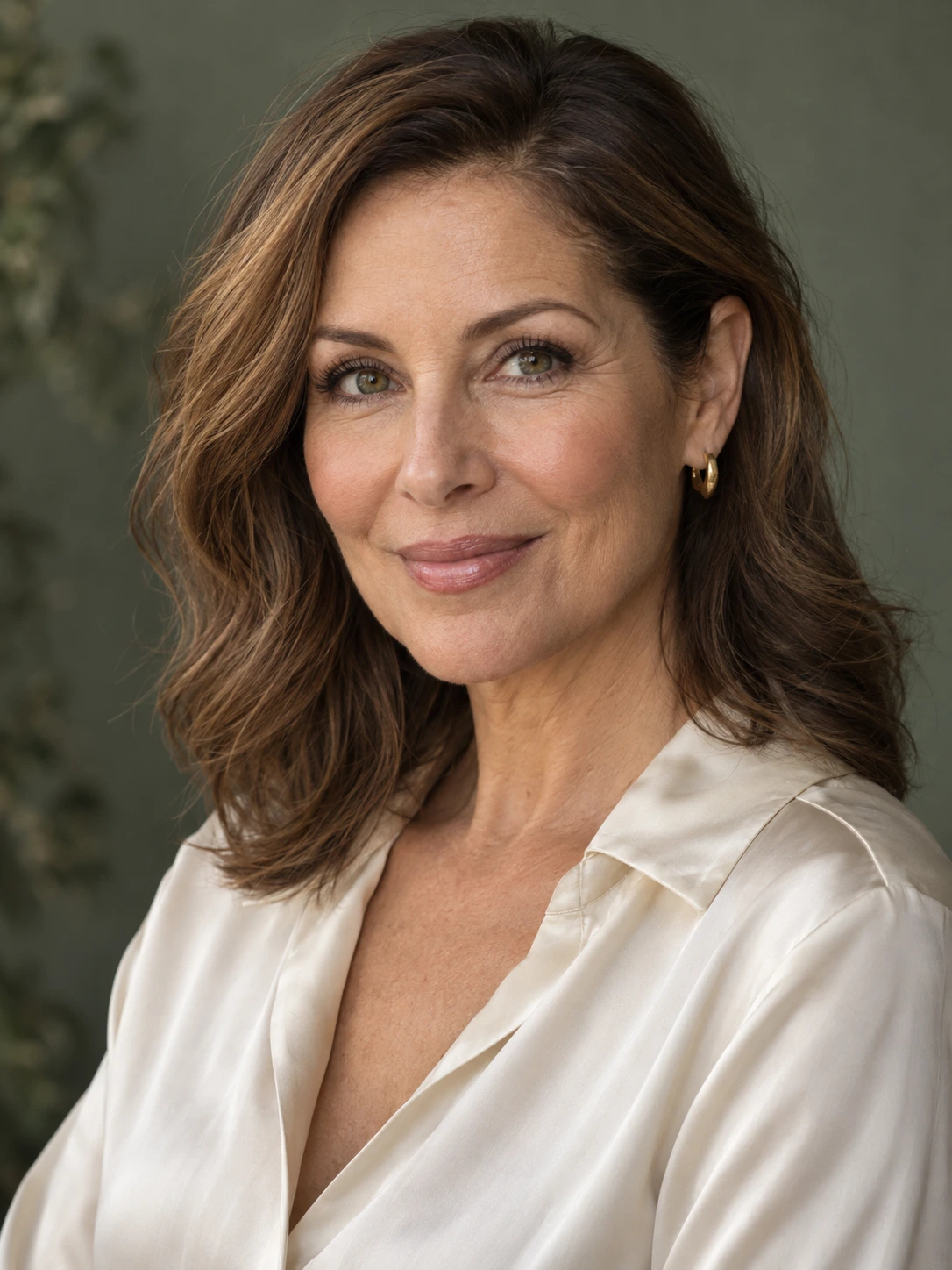 Buccal fat removal — illustrative portrait of a mature woman with natural cheek contours
