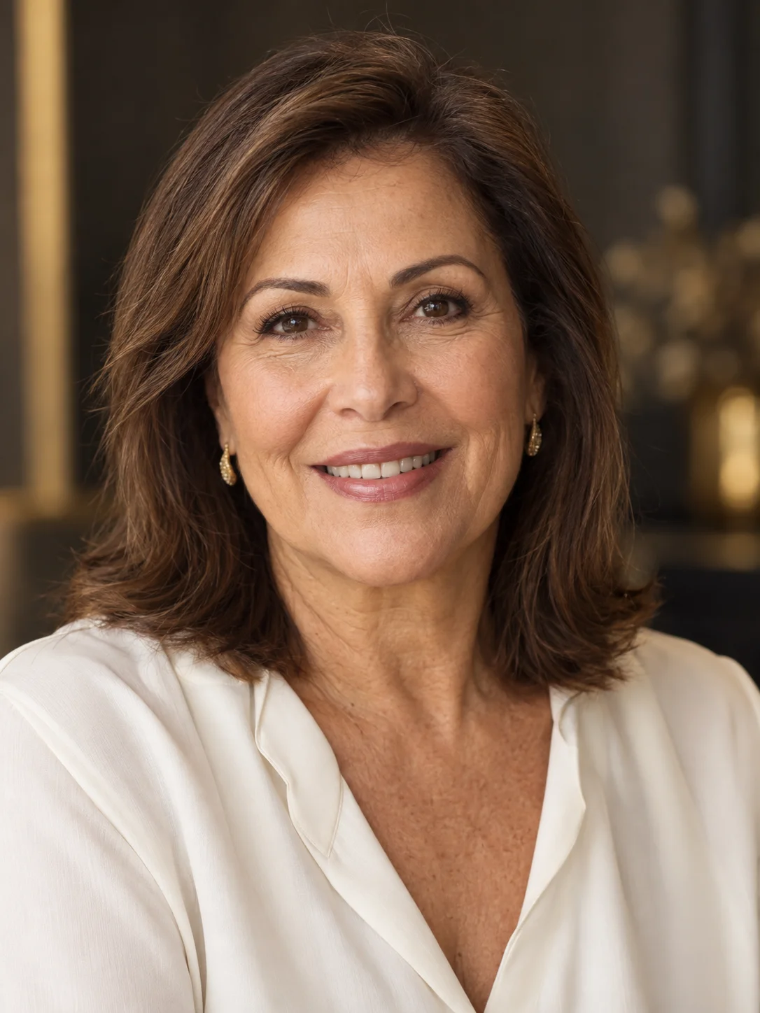 Facial fat grafting — illustrative portrait of a mature woman with natural facial contours