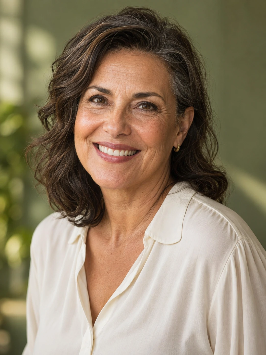 Regenerative facelift — illustrative portrait of a mature woman smiling toward the camera