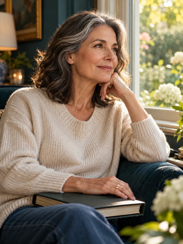 Mature woman by a window, illustrating aging and facelift longevity