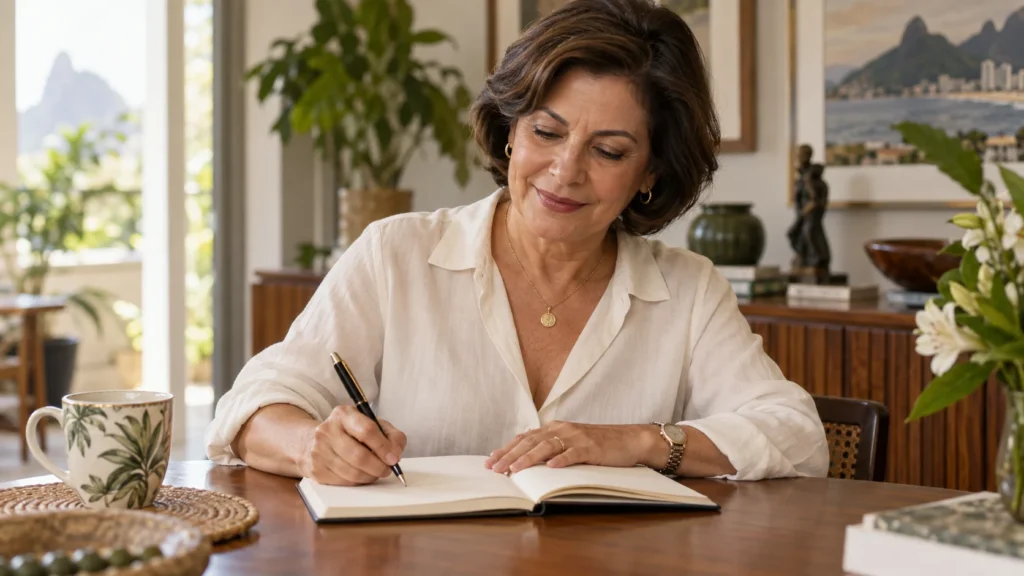 How to Choose a Facelift Surgeon in Brazil Choosing a facelift surgeon in Brazil — illustrative woman preparing questions