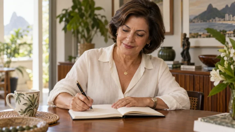 Choosing a facelift surgeon in Brazil — illustrative woman preparing questions