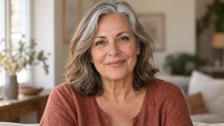 Natural facelift results — illustrative portrait of a mature woman