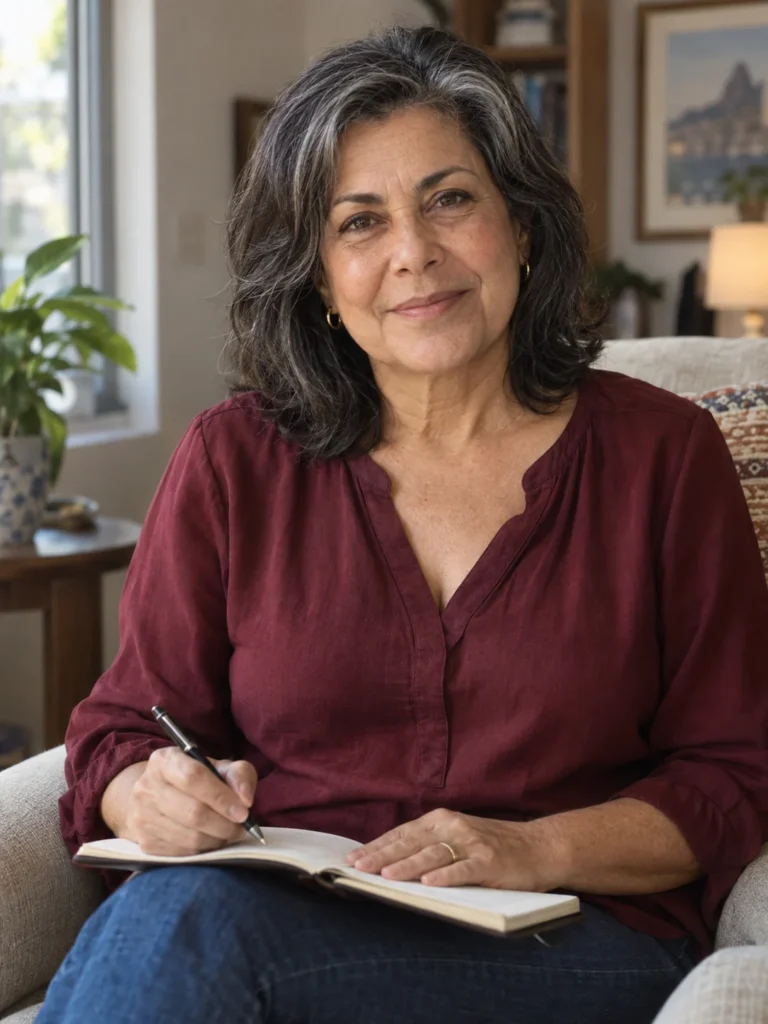 Pain after a facelift — illustrative scene of a woman preparing questions about recovery
